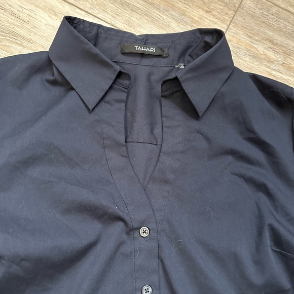 Tahari Womens Button Down Top Medium - Picture 2 of 6